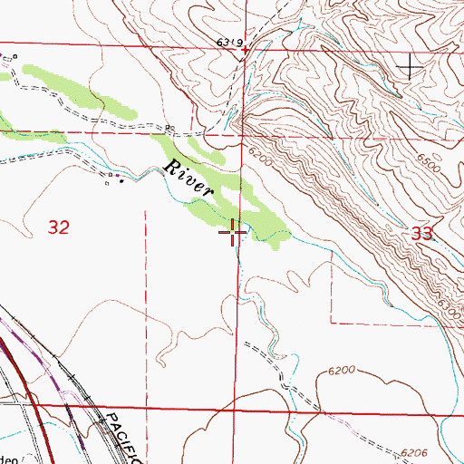 Topographic Map of Junction Creek, MT