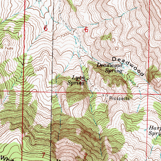 Topographic Map of Lyon Spring, MT