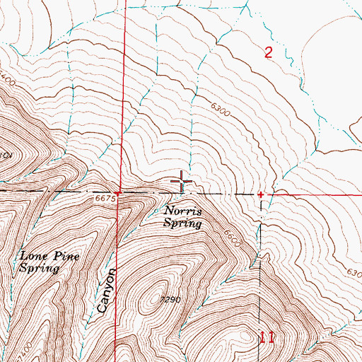 Topographic Map of Norris Canyon, MT