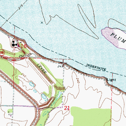 Topographic Map of Lower Bullerton Revetment, AR