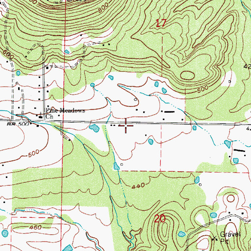 Topographic Map of House of Prayer Church, AR