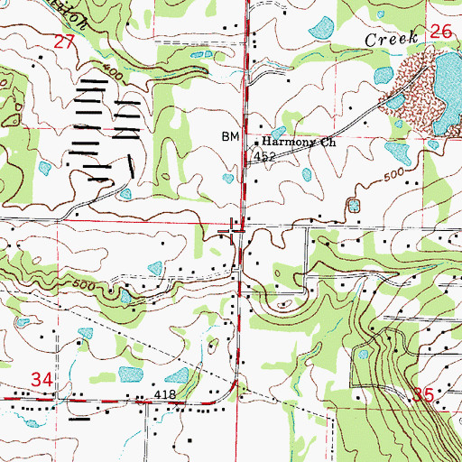 Topographic Map of Calvary Temple, AR