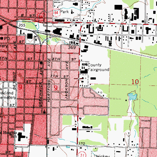 Topographic Map of Fair Park Baptist Church, AR