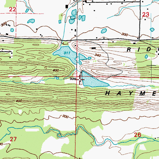 Topographic Map of Catfish Lake Dam, AR