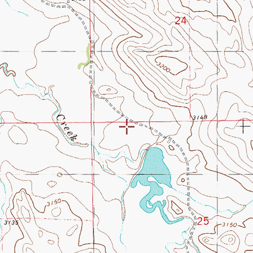 Topographic Map of D Johnson Number 2 Dam, MT