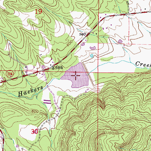 Topographic Map of West Fork Point Remove Creek Site 10 Reservoir, AR