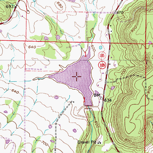 Topographic Map of West Fork Point Remove Creek Site 19 Reservoir, AR