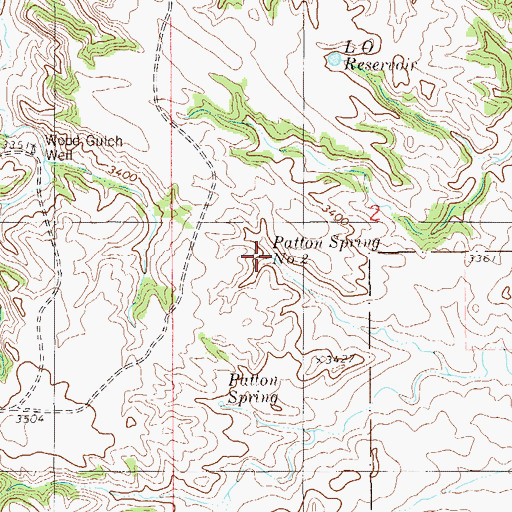 Topographic Map of Patton Spring Number 2, MT