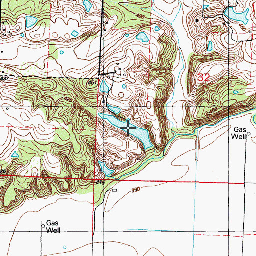 Topographic Map of Hall Lake, AR