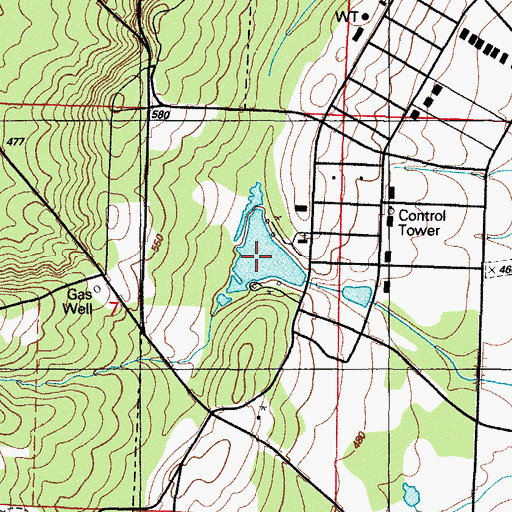 Topographic Map of Willies Lake, AR