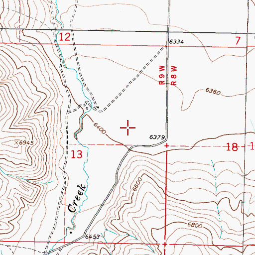 Topographic Map of 14S09W13ADC_01 Well, MT