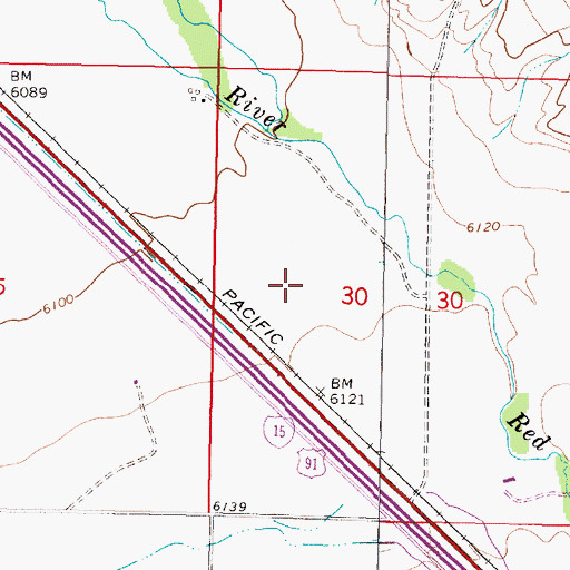Topographic Map of 13S08W30BCD_01 Well, MT