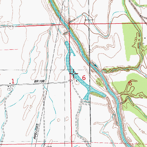 Topographic Map of Ball Lake, AR