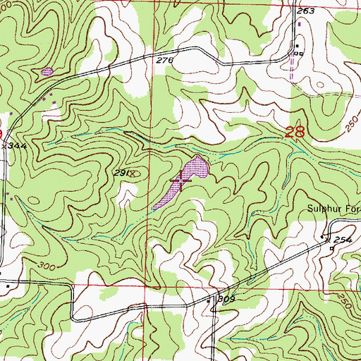 Topographic Map of Jones Lake, AR