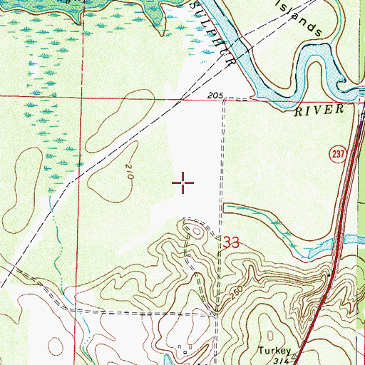Topographic Map of Smith Lake, AR