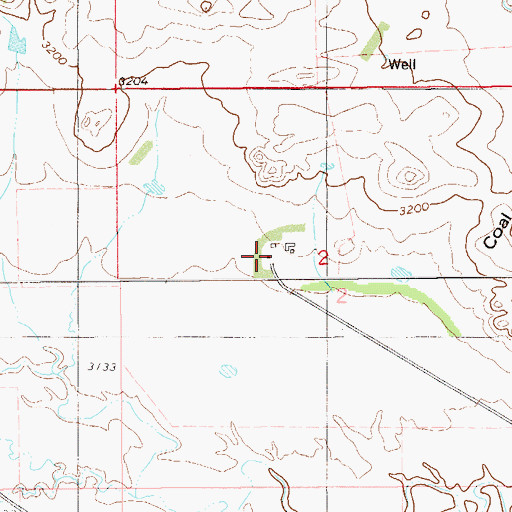 Topographic Map of 01N60E02BDCA01 Well, MT