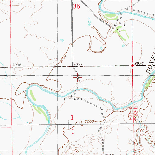 Topographic Map of 01N61E01ABBD01 Well, MT