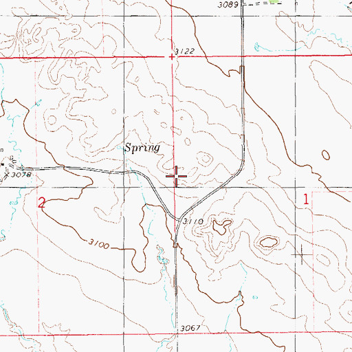 Topographic Map of 14N60E14CCCC01 Well, MT