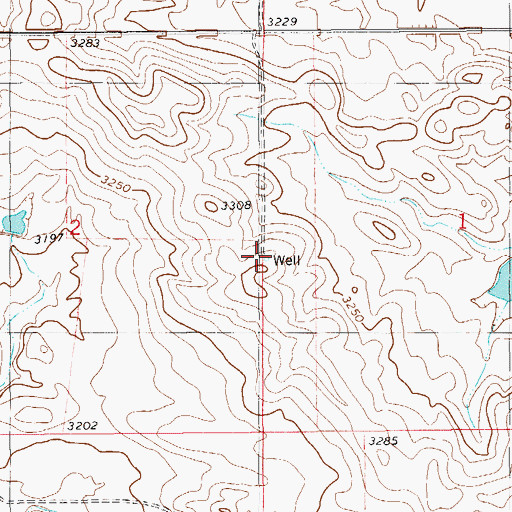 Topographic Map of 03N60E01CBBC01 Well, MT
