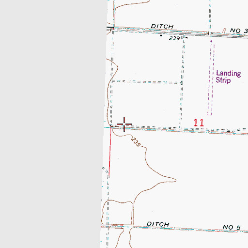 Topographic Map of Ditch Number 3-A, AR