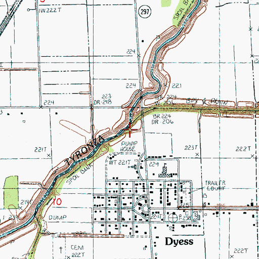 Topographic Map of Ditch Number 31, AR