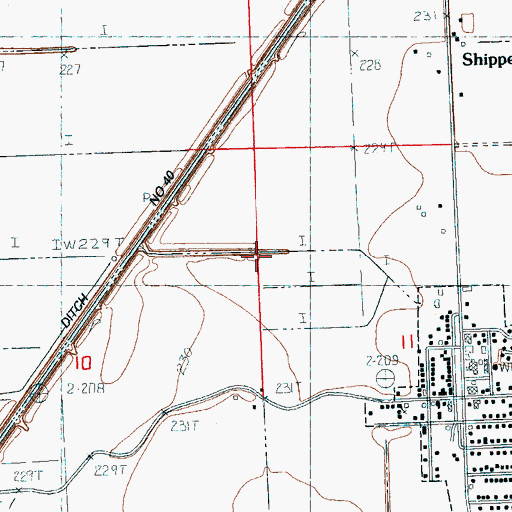 Topographic Map of Ditch Number 46, AR
