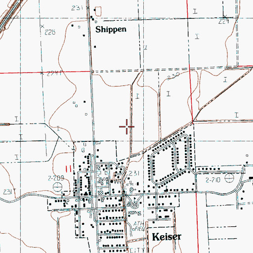 Topographic Map of Ditch Number 47-B, AR