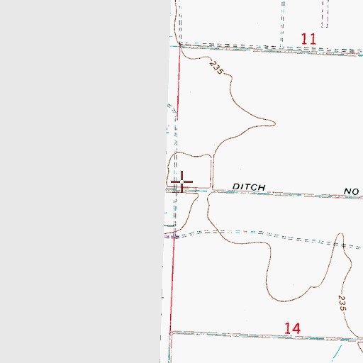 Topographic Map of Ditch Number 5, AR