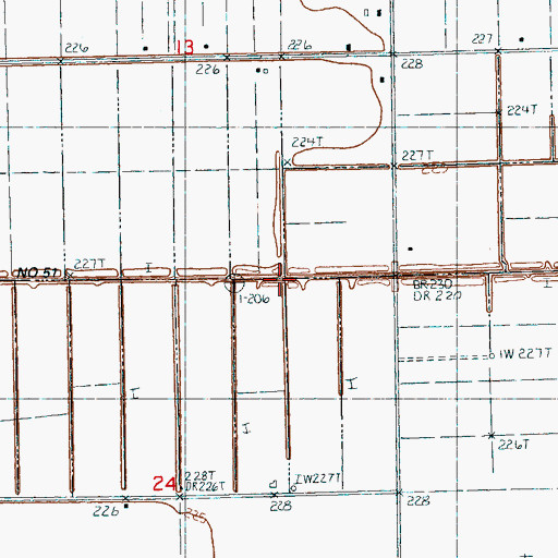 Topographic Map of Ditch Number 51, AR
