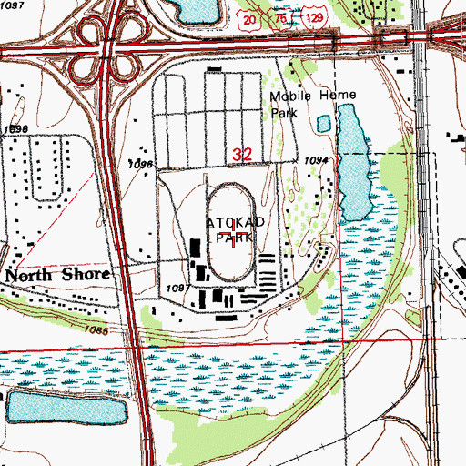 Topographic Map of Atokad Park, NE