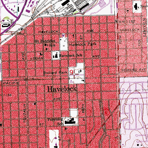 Topographic Map of Ballard Park, NE