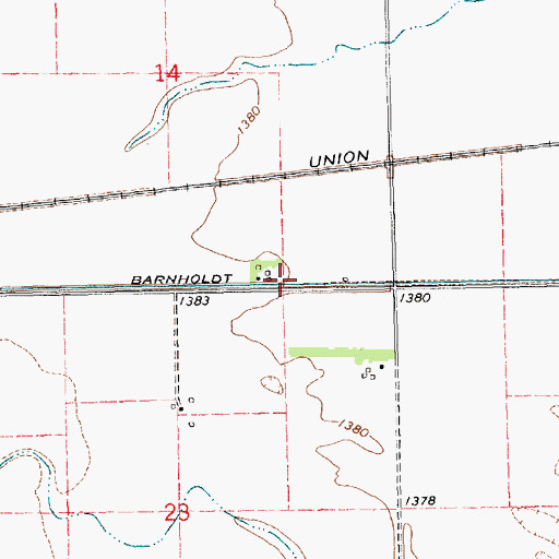 Topographic Map of Barnholdt Ditch, NE