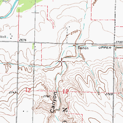 Topographic Map of Big Canyon, NE