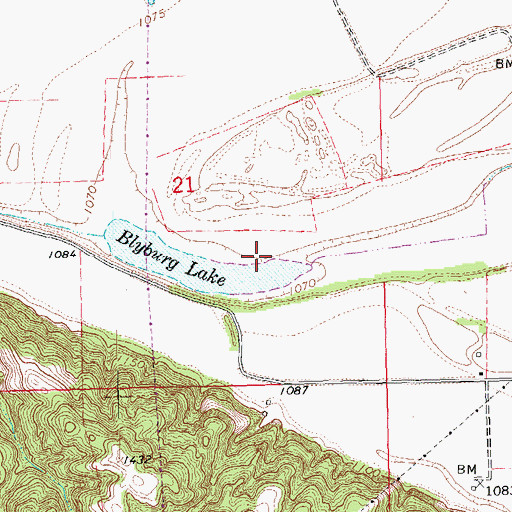 Topographic Map of Blyburg Lake, NE