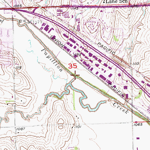 Topographic Map of Boxelder Creek, NE