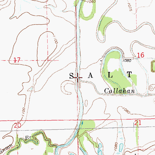 Topographic Map of Callahan Creek, NE