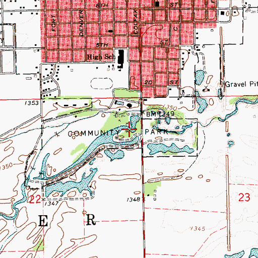 Topographic Map of Community Park, NE