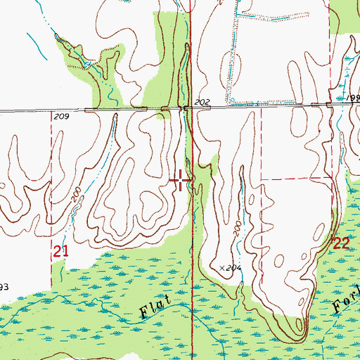 Topographic Map of Township of Wheatley, AR