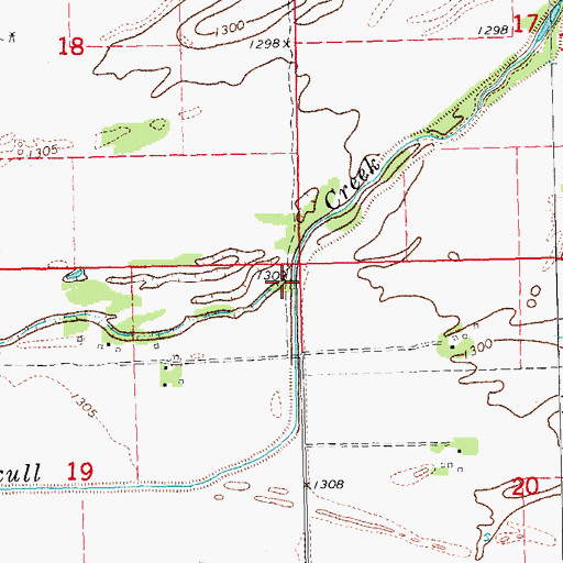 Topographic Map of Duck Creek, NE