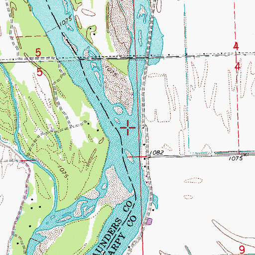 Topographic Map of Elkhorn River, NE