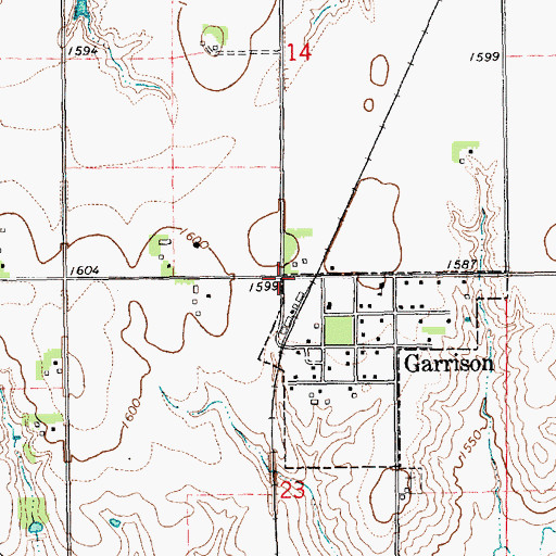 Topographic Map of Garrison, NE