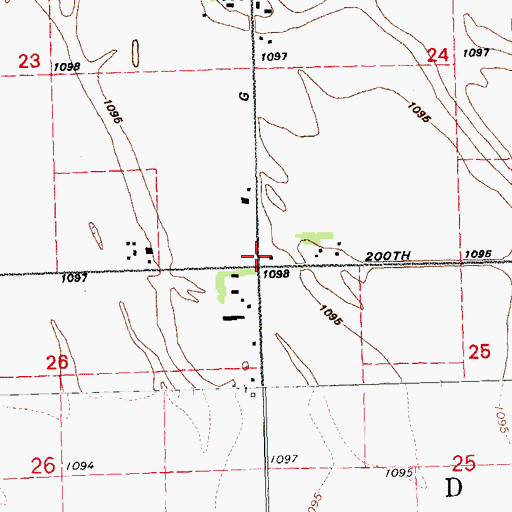 Topographic Map of Hileman School, NE