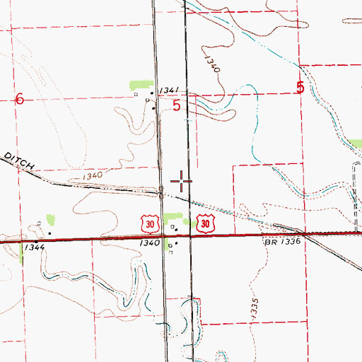 Topographic Map of Hughes Payzant Ditch, NE