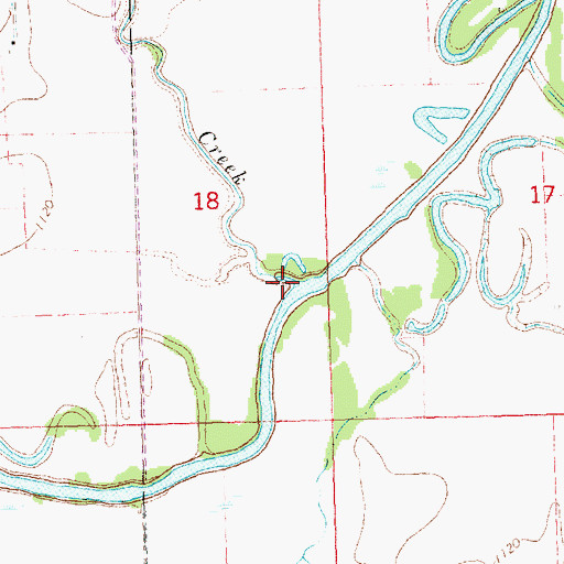 Topographic Map of Jordan Creek, NE