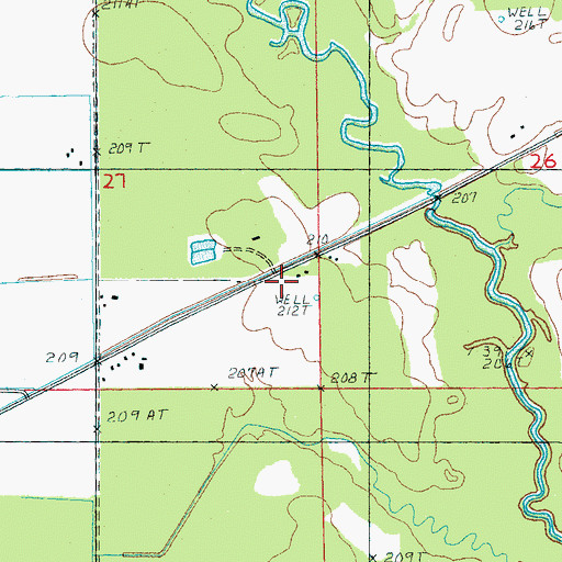 Topographic Map of Bethel Church, AR