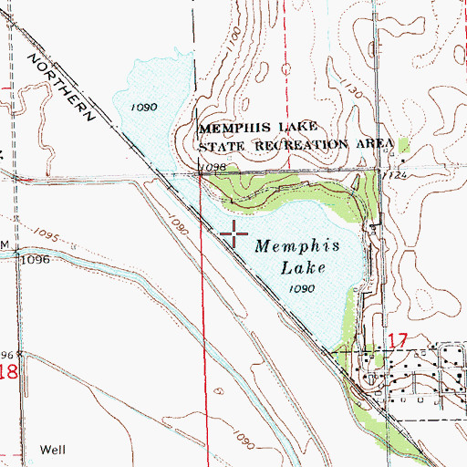 Topographic Map of Memphis Lake, NE