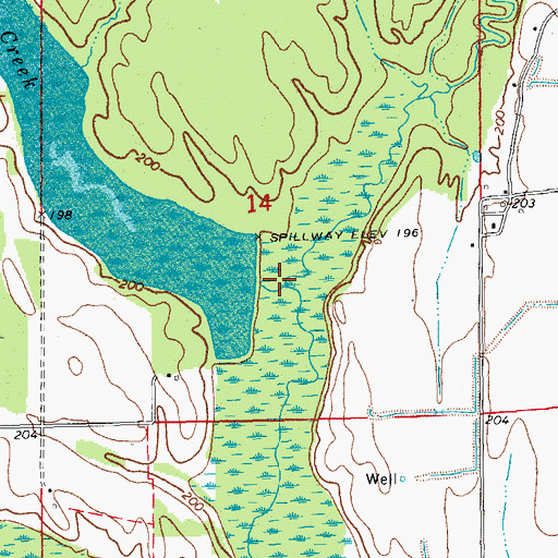 Topographic Map of East Flat Fork Creek, AR