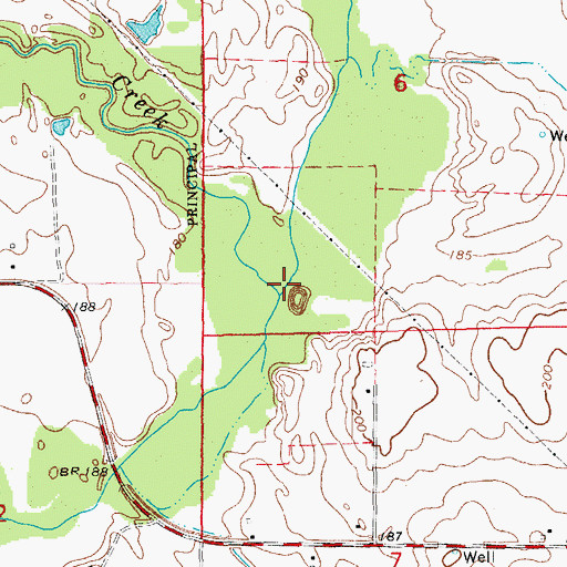 Topographic Map of Flat Fork Creek, AR