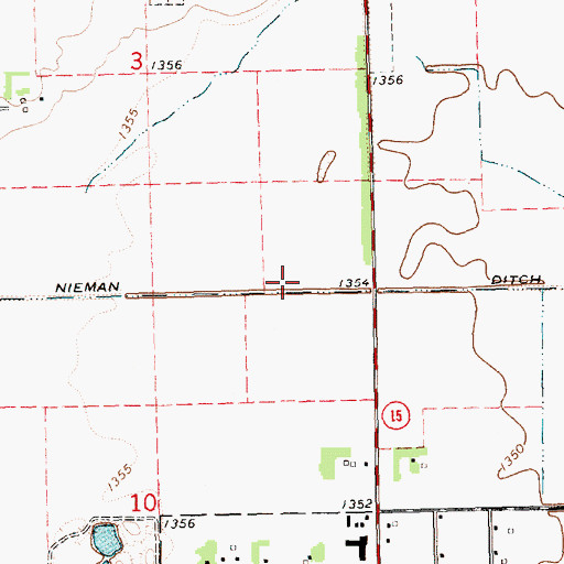 Topographic Map of Nieman Ditch, NE