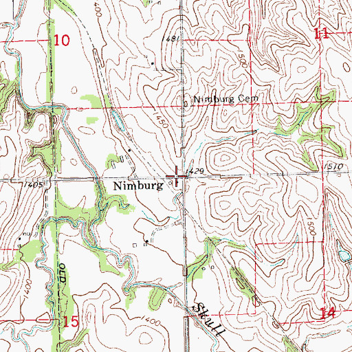 Topographic Map of Nimburg, NE